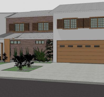 现代套房建筑SU模型下载_sketchup草图大师SKP模型