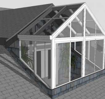 温哥华四季阳光房别墅SU模型下载_sketchup草图大师SKP模型