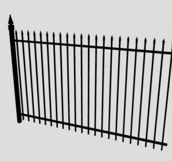 金属珊栏围栏SU模型下载_sketchup草图大师SKP模型