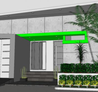 现代房子户外建筑SU模型下载_sketchup草图大师SKP模型