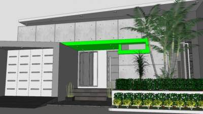 现代房子户外建筑SU模型下载_sketchup草图大师SKP模型