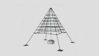 中心杆围栏SU模型下载_sketchup草图大师SKP模型