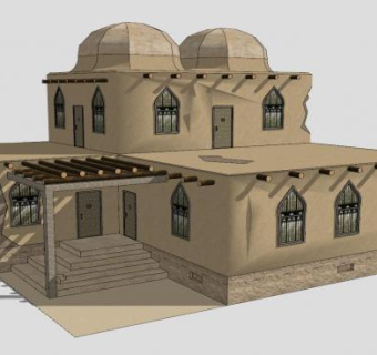 阿拉伯语户外建筑SU模型下载_sketchup草图大师SKP模型