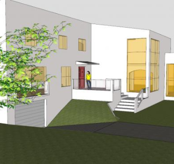 当代风格大房子建筑SU模型下载_sketchup草图大师SKP模型