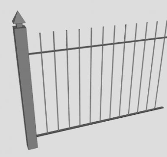 简易透景护栏SU模型下载_sketchup草图大师SKP模型
