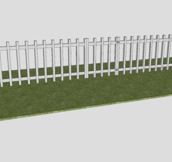 现代栅条护栏SU模型下载_sketchup草图大师SKP模型