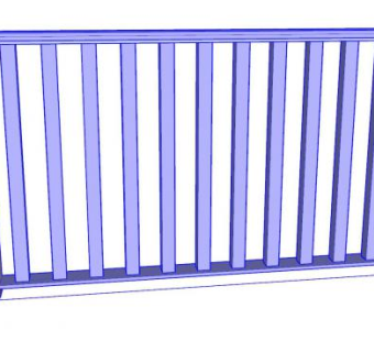 筑栅栏围栏SU模型下载_sketchup草图大师SKP模型