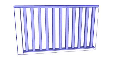 筑栅栏围栏SU模型下载_sketchup草图大师SKP模型