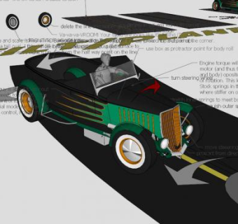 老爷车汽车模型SKP模型下载_su模型下载 草图大师模型_SKP模型