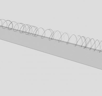 刀片刺网护栏SU模型下载_sketchup草图大师SKP模型