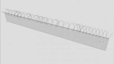 刀片刺网护栏SU模型下载_sketchup草图大师SKP模型