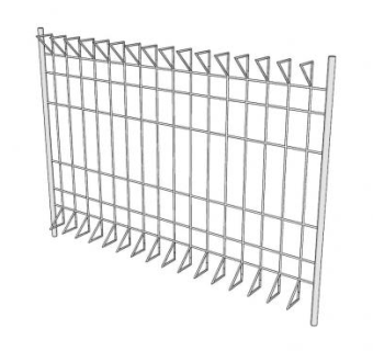 三角金属网墙护栏SU模型下载_sketchup草图大师SKP模型