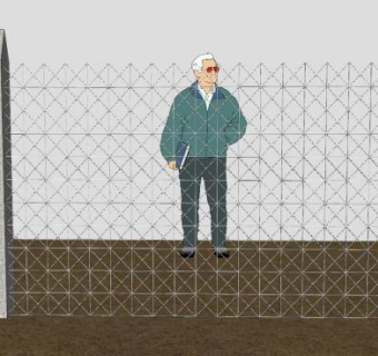 刀片铁刺网SU模型下载_sketchup草图大师SKP模型