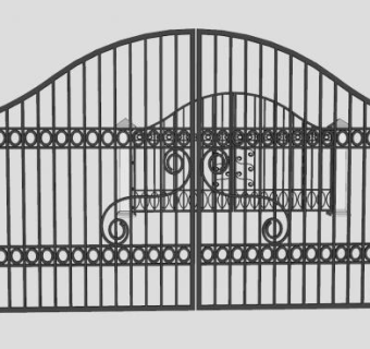 铁艺护栏网大门SU模型下载_sketchup草图大师SKP模型
