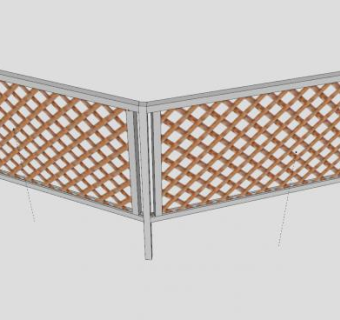 水池围栅SU模型下载_sketchup草图大师SKP模型