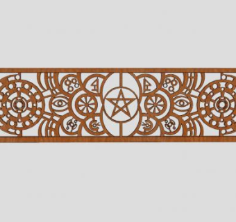 中式华丽实木珊栏SU模型下载_sketchup草图大师SKP模型