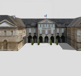 市政厅办公大厅SU模型下载_sketchup草图大师SKP模型