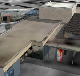 维修大楼圆形剧场SU模型下载_sketchup草图大师SKP模型