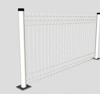 双边丝护栏SU模型下载_sketchup草图大师SKP模型