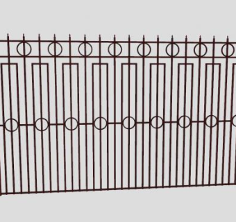 金属油漆铁栅栏SU模型下载_sketchup草图大师SKP模型