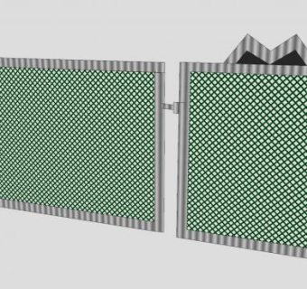 钢板网护栏SU模型下载_sketchup草图大师SKP模型