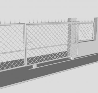 现代金属防护网SU模型下载_sketchup草图大师SKP模型