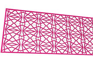 粉红色的铁围栏SU模型下载_sketchup草图大师SKP模型