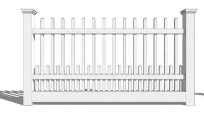 庭院实木护栏SU模型下载_sketchup草图大师SKP模型
