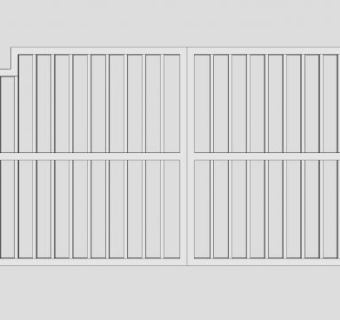 学校栅栏门SU模型下载_sketchup草图大师SKP模型