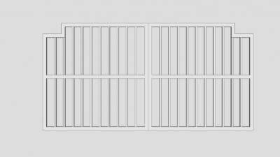 学校栅栏门SU模型下载_sketchup草图大师SKP模型