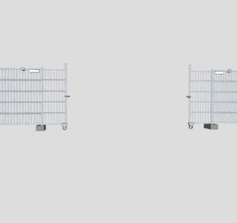 建筑围栏滑动闸门SU模型下载_sketchup草图大师SKP模型