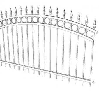 欧式防护珊栏SU模型下载_sketchup草图大师SKP模型