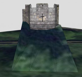 教会城楼建筑SU模型下载_sketchup草图大师SKP模型