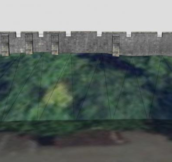 约克城墙城楼SU模型下载_sketchup草图大师SKP模型