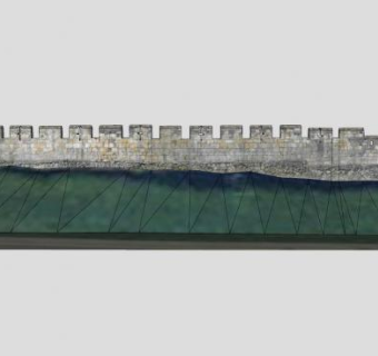 中世纪教会堂城墙SU模型下载_sketchup草图大师SKP模型