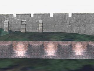 英格兰旧城墙SU模型下载_sketchup草图大师SKP模型