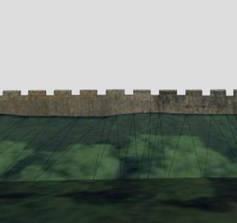 中世纪旧城墙SU模型下载_sketchup草图大师SKP模型