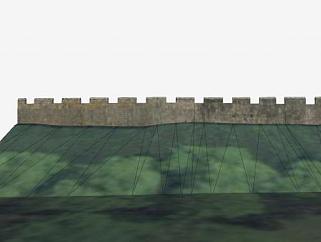 中世纪旧城墙SU模型下载_sketchup草图大师SKP模型