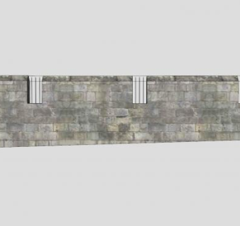 古老约克城墙SU模型下载_sketchup草图大师SKP模型