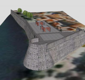 科托尔城城墙SU模型下载_sketchup草图大师SKP模型