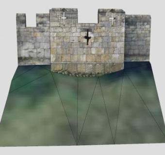 约克城墙楼SU模型下载_sketchup草图大师SKP模型