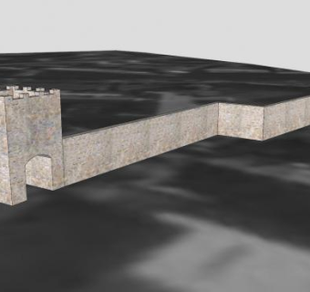 中世纪基尔肯尼城墙SU模型下载_sketchup草图大师SKP模型