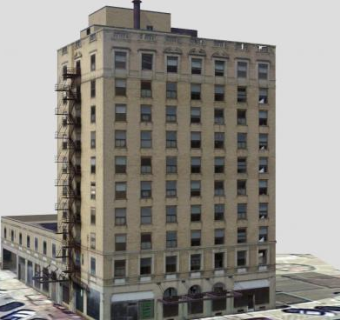 麦卡特尼酒店建筑SU模型下载_sketchup草图大师SKP模型