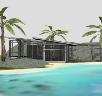 避难所酒店群岛SU模型下载_sketchup草图大师SKP模型