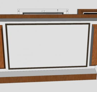 旅游房车屏幕墙SU模型下载_sketchup草图大师SKP模型