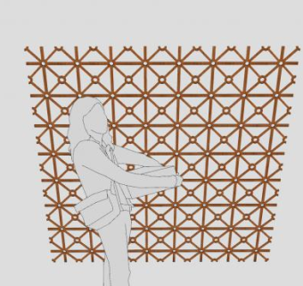 实木屏幕墙SU模型下载_sketchup草图大师SKP模型