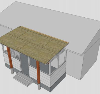小型房屋围墙SU模型下载_sketchup草图大师SKP模型