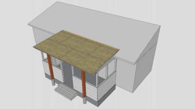 小型房屋围墙SU模型下载_sketchup草图大师SKP模型