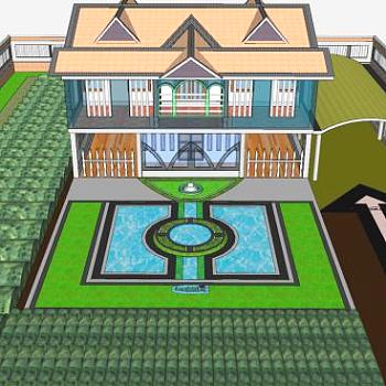 可爱的房子<em>建筑</em>SU模型下载_sketchup草图大师SKP模型