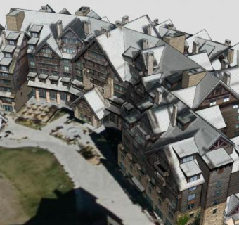 丽思卡尔顿酒店建筑SU模型下载_sketchup草图大师SKP模型